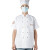 大杨C-002春夏季厨师服短袖上衣 肩膀后背透气 白色 XL码 餐厅食堂酒店厨房工装 定制