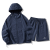 耐克顿夏季轻薄款男女连帽防晒服套装长袖防紫外线踏青旅游运动套 深灰一套 XL建议150-170斤