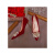 霓心新娘中式敬酒秀禾服婚鞋女新款结婚礼红色高跟鞋子小众 酒红色细跟8厘米 34