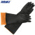 海斯迪克 HKQS-172 耐弱酸碱乳胶手套 工业橡胶耐油防水防滑作业用手套 55cm长(10双) 