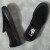 范斯（VANS）男女休闲鞋套脚运动板鞋时尚拼接情侣鞋舒适一脚蹬透气懒人鞋 BLACK/BLACK 10.0M/11.5W=43码