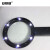 安赛瑞 手持式LED放大镜 实验室黑色带灯扩大镜光源放大镜 放大倍数2.2X 601027