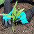 极潮园艺手套带爪子挖土手套花园种菜种花园林种植防刺防护乳胶手套 一双右手带爪 均码1