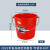 加厚水桶塑料储水用带盖特大号大白桶户外圆形清洁垃圾桶 18升桶(无盖)装水36斤 红
