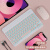 凯联威蓝牙无线键盘适用于苹果iPad可充电华为MatePad联想pro安卓手机iOS鼠标女生可爱外接键盘滑鼠M6静 背光版【淡雅粉+充电鼠标】