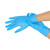 海斯迪克 一次性丁晴手套 防水防油橡胶手套 蓝色（100只装） （L码）
