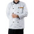 大杨 厨师服 长袖不起球食堂后厨工作服PLA215 黑领 XL码 1件