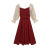CXXPO红色连衣裙订婚敬酒服新娘高级感回门裙子小礼服平时可穿2023女夏 黑色五分袖 高品质 M 建议85-100斤
