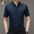 啄木鸟衬衫夏季新款男士短袖衬衣冰丝速干t恤polo衫运动套装高端薄款 黑色 M/105(100-120斤)
