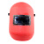 定制红钢纸电焊帽头戴式电焊面罩翻盖式焊工焊接氩弧焊星眼镜面具 面罩+7号镜片（共3黑3白镜