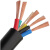 护套线电线234芯1 1.5 2.5平方4 6国标铜电缆软线户外RVV电源线 褐色 5芯0.75平方 50米