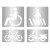 孔柔非机动车道自行车道残疾人轮椅路人行通道镂空喷漆模板广告牌订制 50cm非机动车停放区 7个