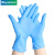 标燕 一次性蓝色防护手套防滑耐磨盒装抽取式PVC材质丁腈合成手套S码100只/盒