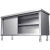 304加厚不锈钢家用拉门工作台厨房桌子打荷操作台切菜商用台 组装款长80cm宽60cm高80cm