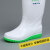白色雨靴男女中高筒雨鞋厨房食堂防滑套鞋耐磨耐油耐酸碱水鞋 白色绿底短筒 40