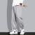 阿迪达斯（adidas）男裤 24夏新款运动裤跑步训练健身裤子棉质休闲针织舒适束脚长裤 IC9773/中麻灰-针织/刺绣logo L/180