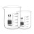 沸耐笙 SY-0155 大小玻璃烧杯带柄高温化学实验器材平皿 50mL 2个/包