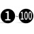 号码牌编号亚克力贴磁性号牌自粘磁力机器标牌圆牌序号牌GNG-523 黑底白字110 10x10cm