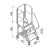 铝合金踏台移动平台楼梯工业踏步梯台阶三步四步梯凳仓库取货梯子 DOKKO平台离地0.9米-特厚合金白