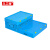 久工保 折叠塑料筐周转框工业物流框长方形带盖 JGB-ZZX022 （个） （600*400*260mm）  蓝色
