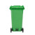 舒蔻 户外垃圾桶大号室外环卫垃圾桶带盖带轮工业物业商用大型塑料分类垃圾箱 绿色厨余100L