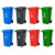 久洁（Jojell）垃圾桶 户外环卫分类大号加厚挂车塑料桶垃圾箱100L加厚款带轮