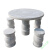 石桌石凳石头桌椅大理石桌凳花园石桌子家用休闲圆桌 直径80cm一套