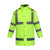 鸣固 反光雨衣 交通环卫施工执勤加厚保暖防寒服棉服上衣可拆卸绿色 XXL MG-ST-7168-1