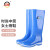 上海牌雨鞋女士高筒舒适PVC耐磨防滑防汛劳保工业防护耐腐蚀耐酸碱食品加工鞋SH333 蓝色 39