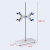 铁架台实验室铁三环冷凝管夹三爪夹玻璃仪器固定冷凝管三爪夹滴定台蝴蝶夹烧瓶夹夹十字夹烧杯夹抱链夹 十字夹