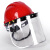 电焊面罩安全帽支架防护pvc面屏打磨防冲击透明罩高清防风防飞溅 PC面屏