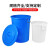 盾牙加厚塑料水桶带盖圆桶食品储水桶蓝白色大容量发酵塑胶桶160L