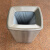 不锈钢垃圾桶30L大容量走廊公司电梯洗手间敞口无盖擦手纸直筒 40升砂银钢 长40*宽26*高72cm