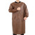 海斯迪克 HKQS-22 防水围裙 加长加大皮质防油长袖皮罩衣男士 棕色（5件） 