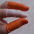 指套100个麻点颗粒防滑橙色白色乳胶橡胶耐磨加厚劳保工业手指套 白色中小混装(100个)