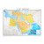 中东地图 沙特阿拉伯 埃及 伊朗 中英双语对照 字大清晰 折挂两用 约1.49*1.06米 交通路线