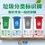 畅镭 PP背胶 垃圾桶分类标识 厨余干湿垃圾可回收有害垃圾分类标志贴 30*40cm 国际版一套4张 CLGJ-009