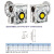 科劲 NMRV040 蜗轮蜗杆减速机 圆法兰铝壳涡轮铝壳减速机 NMRV40输出孔18键宽6