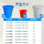 带盖红色水桶塑料水桶生活用桶尼龙耐用超结实提水桶新料牛桶 50升水桶无盖蓝色