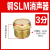气动接头 电磁阀消声器 SLM铜平头消声器SLM-M5/01/02/03/04 铜 3分