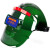 曌月自动变光电焊面罩头戴式 全脸轻便 彩变光焊工焊帽带安全帽 绿色普通变光+安全帽 (10保护片