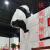 雅空网红创意店外门头卡通墙面装饰壁挂3d立体仿真爬墙熊猫玻璃钢雕塑 黑色 80cm大号熊猫头
