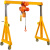 定制适用龙门架移动小型拆卸升降吊架电动工字钢简易航吊起重机龙门吊 加厚2吨 高3米*宽2.5米【现