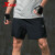 特步运动短裤男2024夏季新款休闲裤舒适透气黑色跑步运动五分裤R 黑 2XL