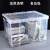 适用于透明收纳箱塑料箱子储物箱收纳盒衣服整理箱大号有盖衣物收 三件装[16升3个] 加厚高透明