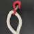 带钩两头扣尼龙吊绳起重美式吊钩吊装绳吊车行车白色圆耐磨吊装绳 双钩1吨1.5米