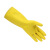 雷克兰ER18F天然橡胶防化手套耐腐蚀防滑耐酸碱厚有衬里Z字形细纹表面 黄色33cm 8码