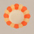 幼儿园彩色纸盘diy圆形纸盘子7寸盘子美术贴画创意儿童手工 花瓣纸盘  5种色10个 花瓣纸盘 橙色 10个