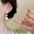 朵芙曼（Dosim）奢侈高端品牌锆石长款珍珠耳环女感耳坠气质耳夹无耳洞耳钉女 金色锆石耳环-耳针款