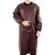 斯福克丁 加长加大防水围裙 皮质防油防水长袖罩衣 皮革反穿皮衣 ML14 棕色（1.2米左右） 
